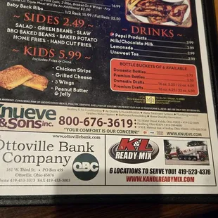 menu, pizza
