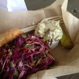 Shoulder Sammy with potato Salad