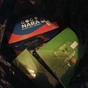 Coconara coals, al fakhers mint shisha x2
