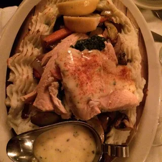 Stuffed Salmon En-Plank