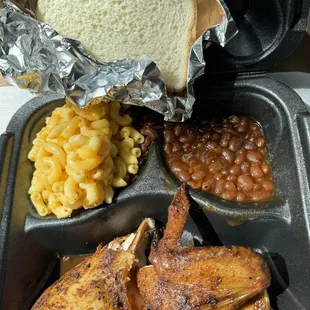 The quarter chicken plate