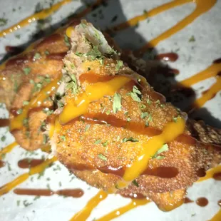 a piece of food on a plate