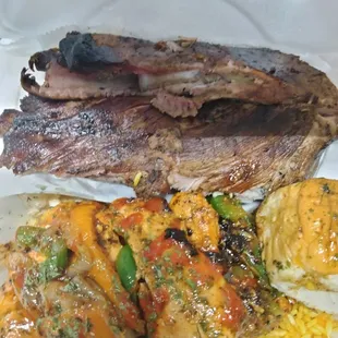 Salmon and Rib Combo