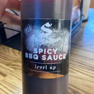 Spicy sauce on the table