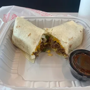 Brisket breakfast burrito $12.99