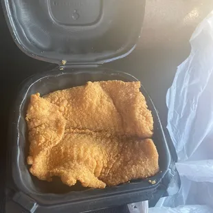 a tray of fried chicken