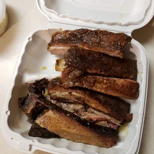 Ribs and brisket