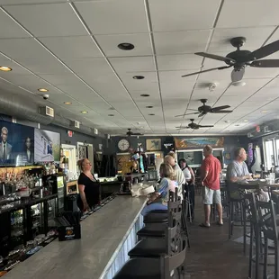 customers at the bar