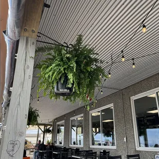 Outdoor seating right on the wster