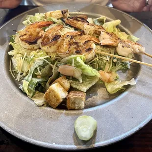 Cesar Salad with Grilled Shrimp