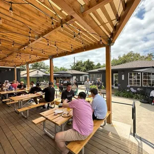 dining deck with overhead cover