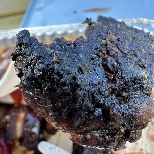 The bark of the brisket