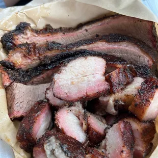 a close up of the meat