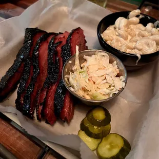 1/2 lb brisket w/ four cheese Mac