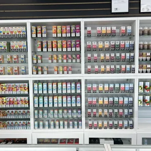 Different brands of e-juices