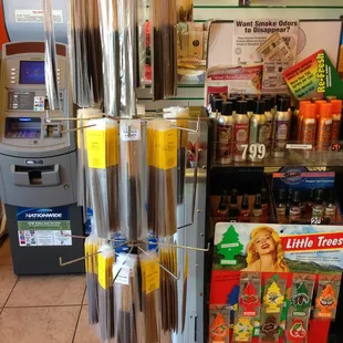 Small incense packs and smoke odor air fresheners.