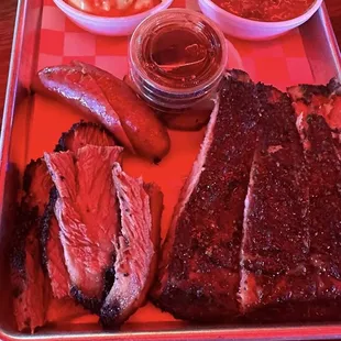 Brisket Sausage &amp; Pork ribs