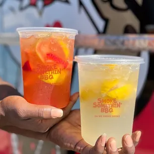 Fresh Squeezed Lemonade and Strawberry Lemonade