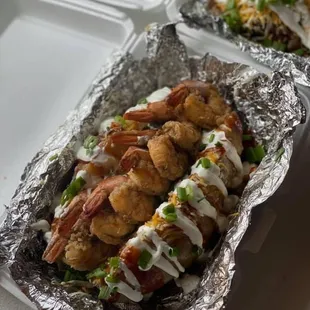Loaded Smoked Shrimp Potato
