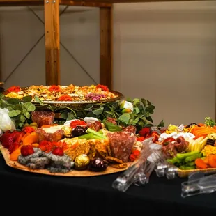 a variety of food on a table