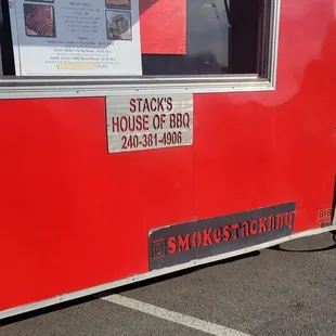 a red food truck
