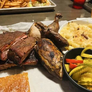1/2 chicken &amp; 1/2 slab ribs