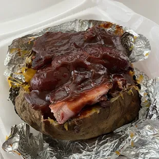 3 meat baked potato
