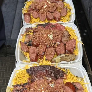 3 Meat Baked Potatoes