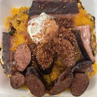 Famous 3 meat Baked Potato