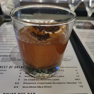 Smoked pecan old fashion