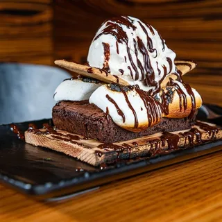 Cedar Plank Smores Brownies