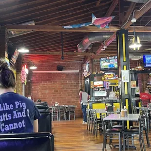 Looking at the soda station.