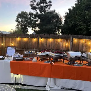 Catering event setup