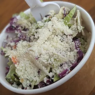 fresh slaw with mild horseradish, cojita cheese