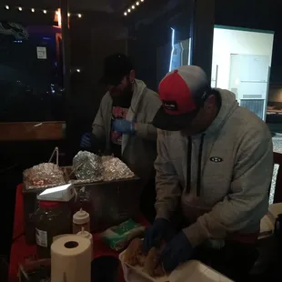 Ryan and Steve serving the masses!