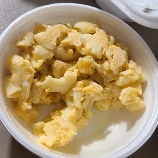 Mac n cheese...decent flavor, but why the pasta so mushy?