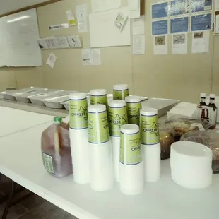 a variety of canned foods