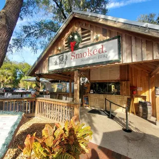 the front of the restaurant