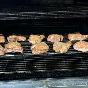 Pork Chops on the pit