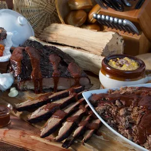 Our beef collection begins with delicious, juicy, Sliced Beef Brisket along with a pound of our flavorful Chopped Beef Briske...
