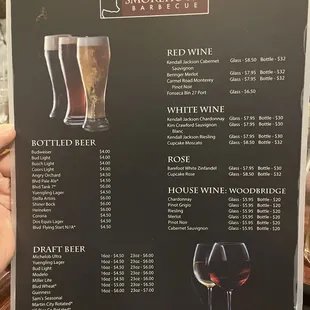 Wine &amp; Beer Menu