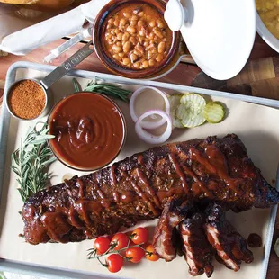 Our delicious Pork Spare Ribs are a Kansas City mainstay. Each tender, meaty slab is expertly rubbed with our own special ble...