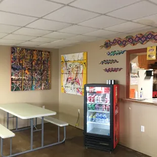 the inside of a restaurant