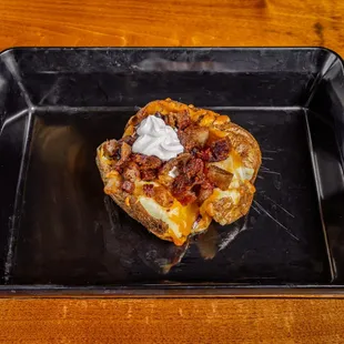 a loaded baked potato