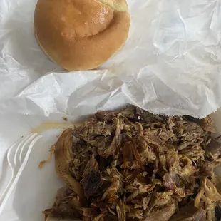 Pulled pork and a bun