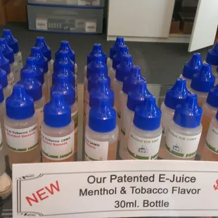 menthol and tobacco flavor juices