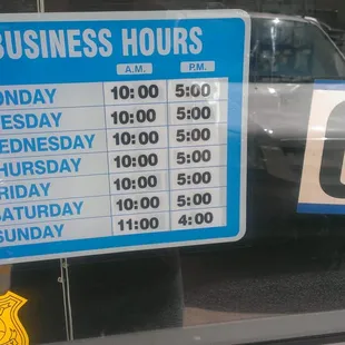 Store hours