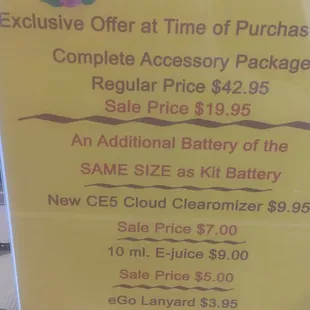 sale prices and special offers at time of purchase.