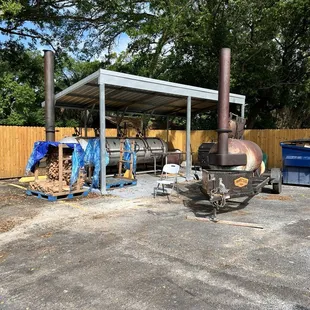 Smokers out back! The smell was incredible.