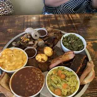 1/2 lb. Brisket 1/2 lb. Pork Ribs Doro Wot Tibs Macaroni and Cheese Baked Beans